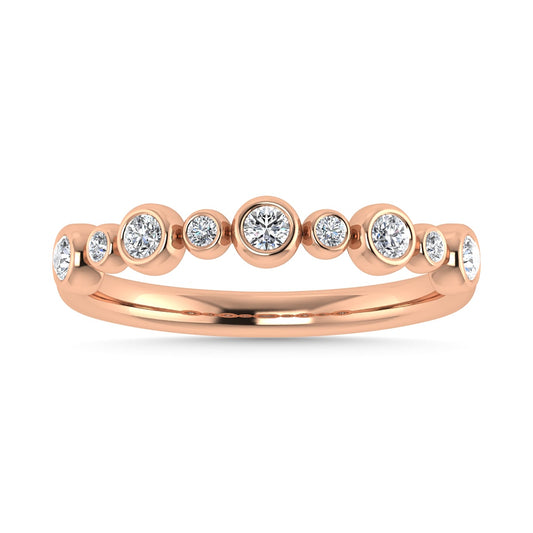 Diamond 1/5 Ct.Tw. Stack Band in 10K Rose Gold
