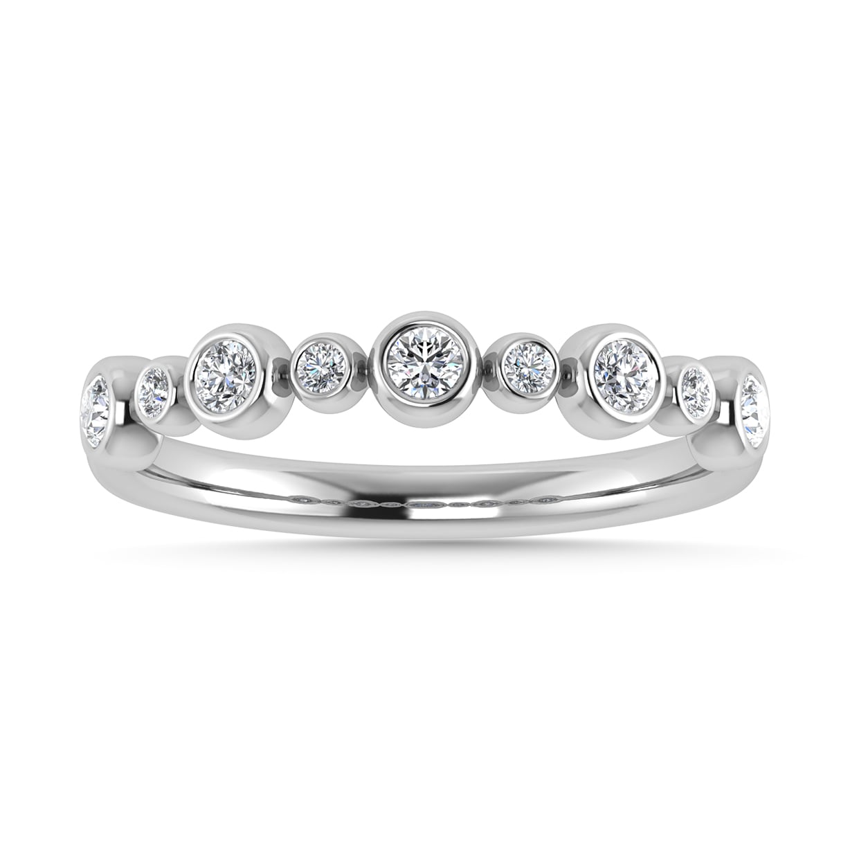 Diamond 1/5 Ct.Tw. Stack Band in 10K White Gold