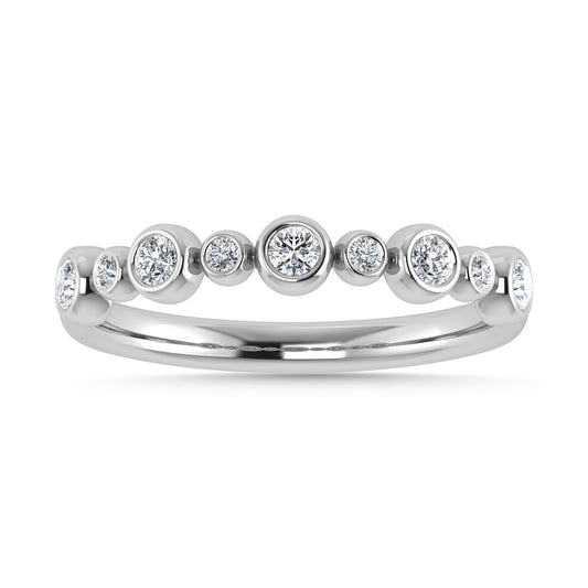 Diamond 1/5 Ct.Tw. Stack Band in 10K White Gold