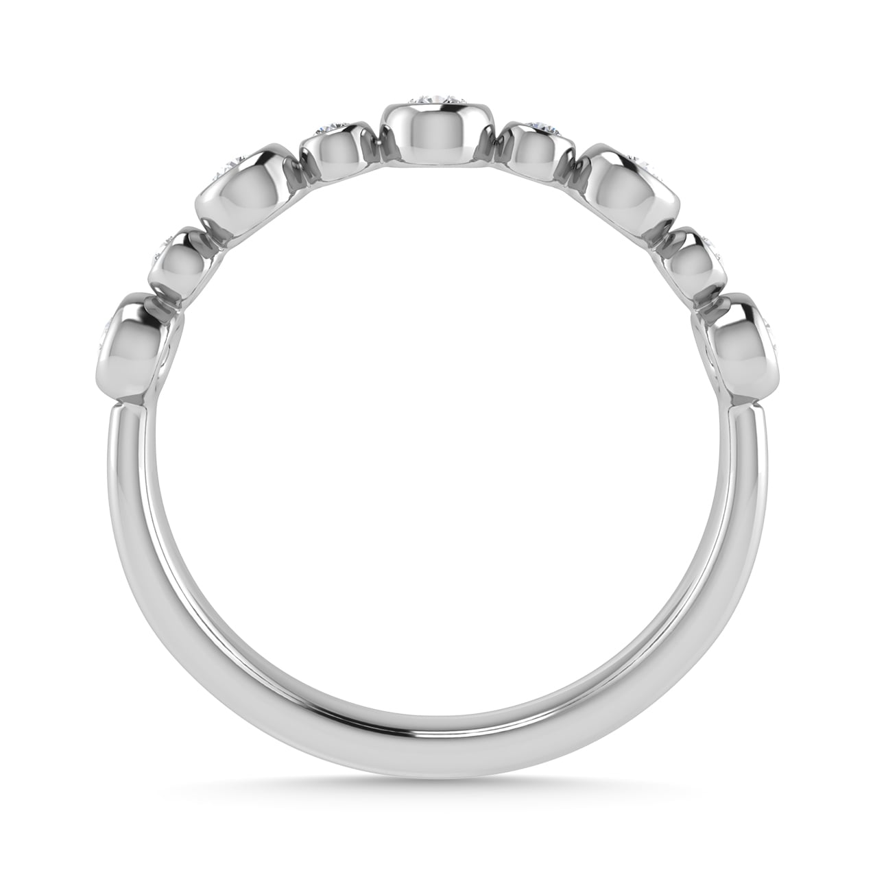 Diamond 1/5 Ct.Tw. Stack Band in 10K White Gold