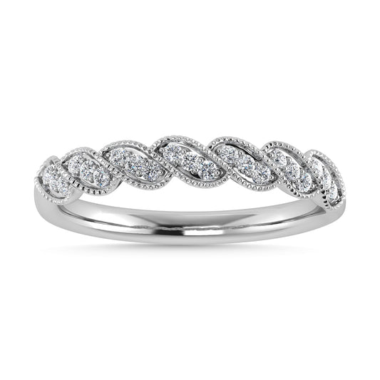 Diamond 1/6 Ct.Tw. Stack Band in 10K White Gold