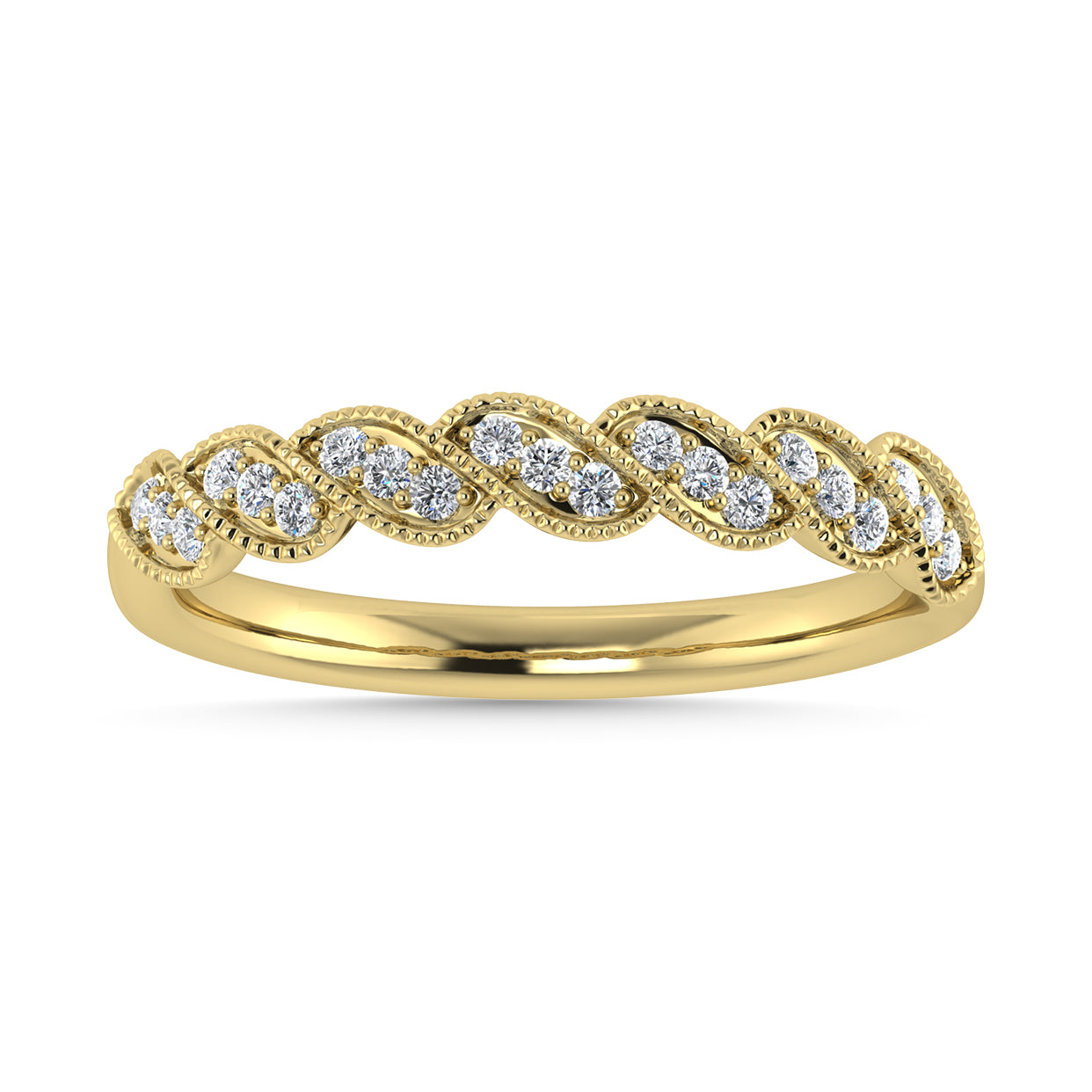 Diamond 1/6 Ct.Tw. Stack Band in 10K Yellow Gold