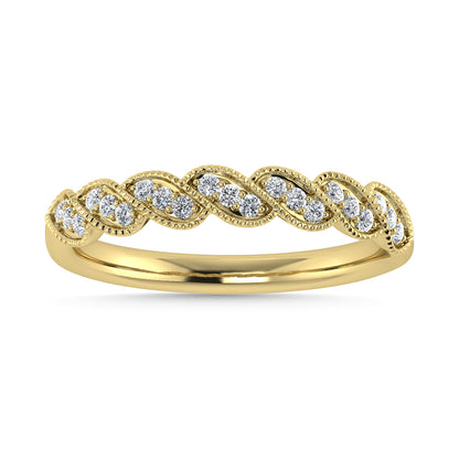 Diamond 1/6 Ct.Tw. Stack Band in 10K Yellow Gold