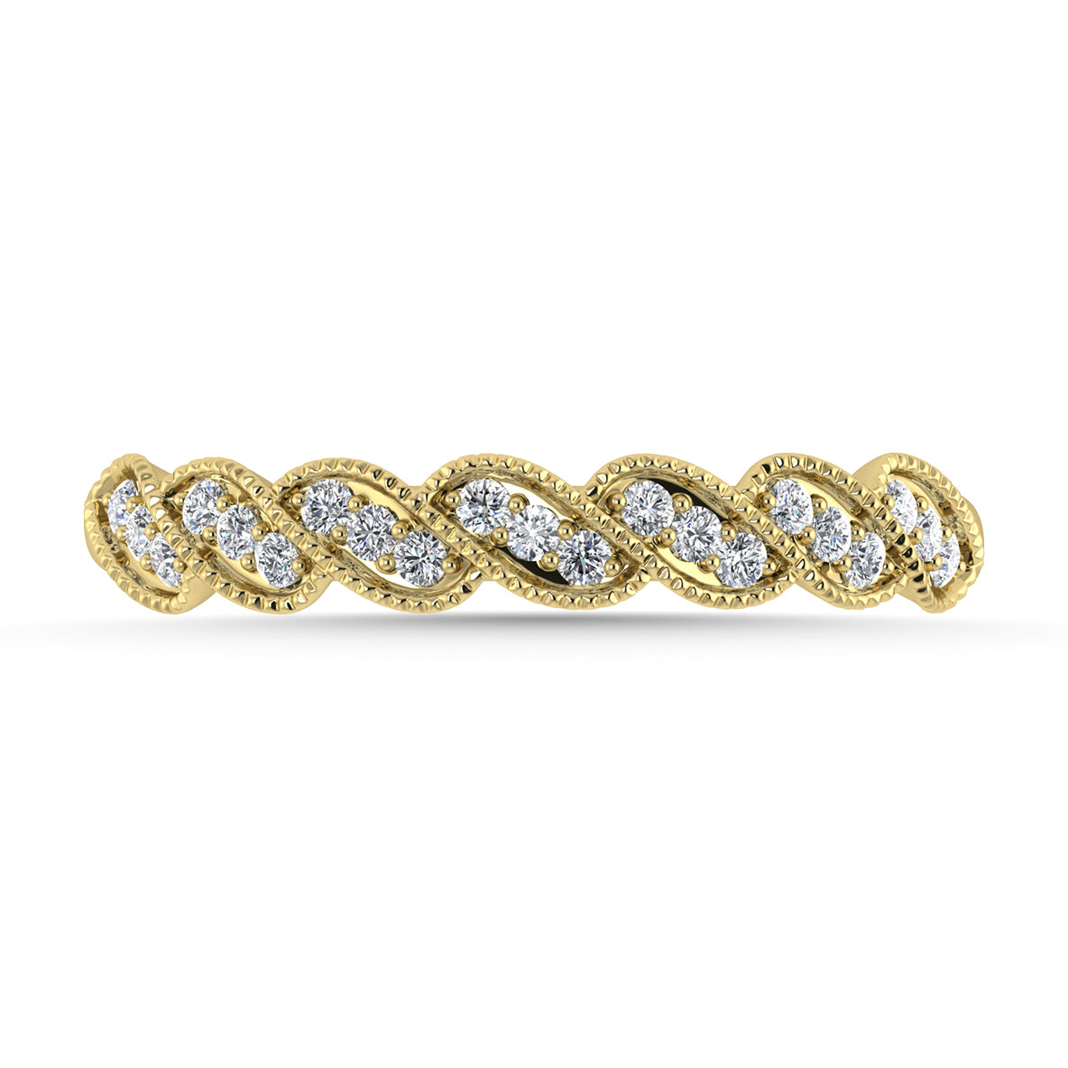 Diamond 1/6 Ct.Tw. Stack Band in 10K Yellow Gold