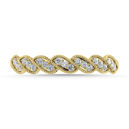 Diamond 1/6 Ct.Tw. Stack Band in 10K Yellow Gold