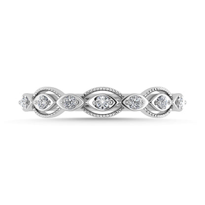 Diamond 1/6 Ct.Tw. Stack Band in 14K White Gold