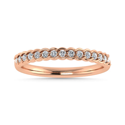 Diamond 1/6 Ct.Tw. Stack Band in 10K Rose Gold