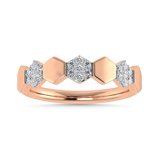 Diamond 1/6 Ct.Tw. Stack Band in 10K Rose Gold