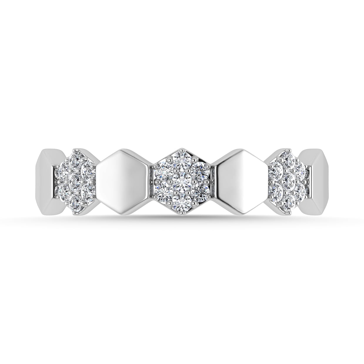 Diamond 1/6 Ct.Tw. Stack Band in 10K White Gold