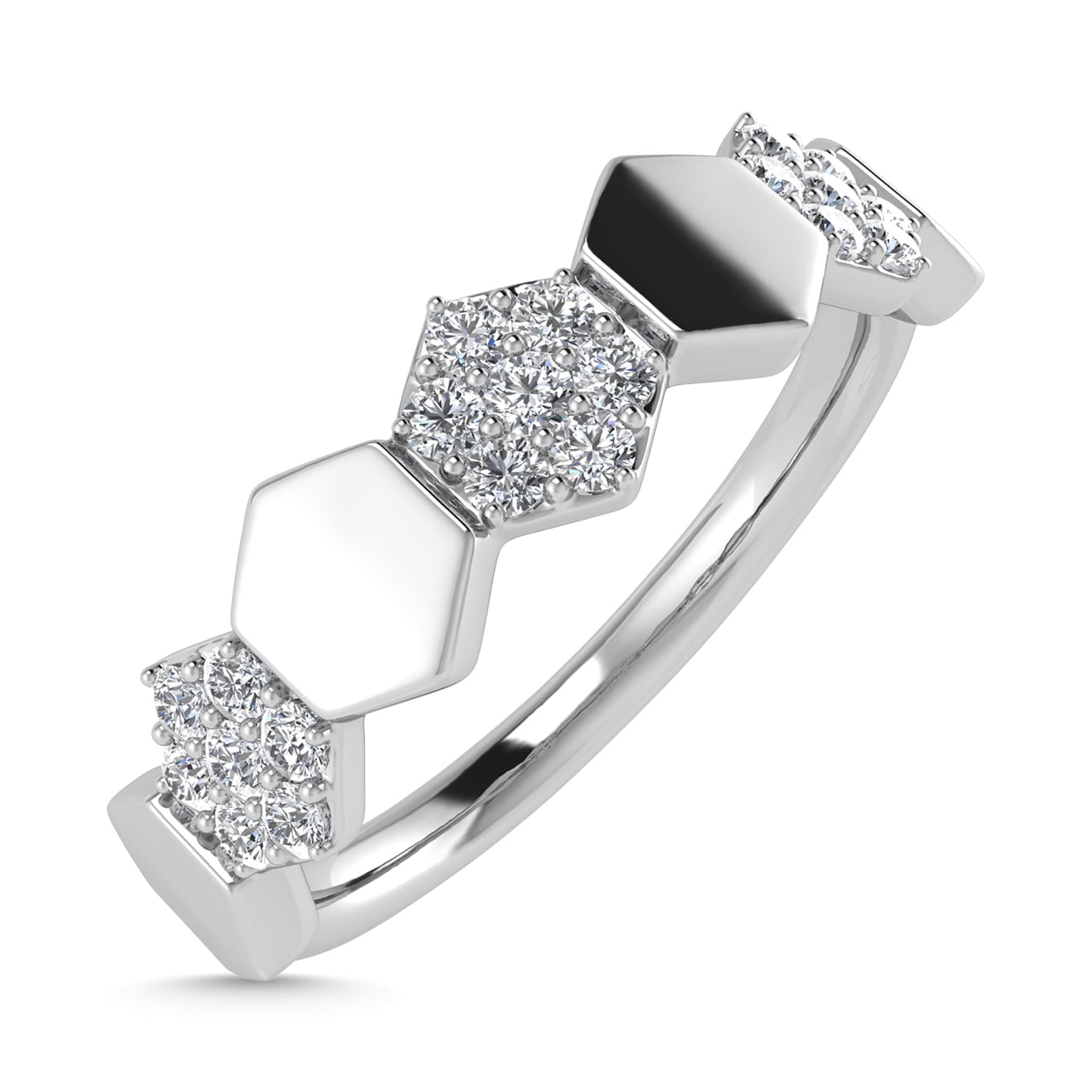 Diamond 1/6 Ct.Tw. Stack Band in 10K White Gold