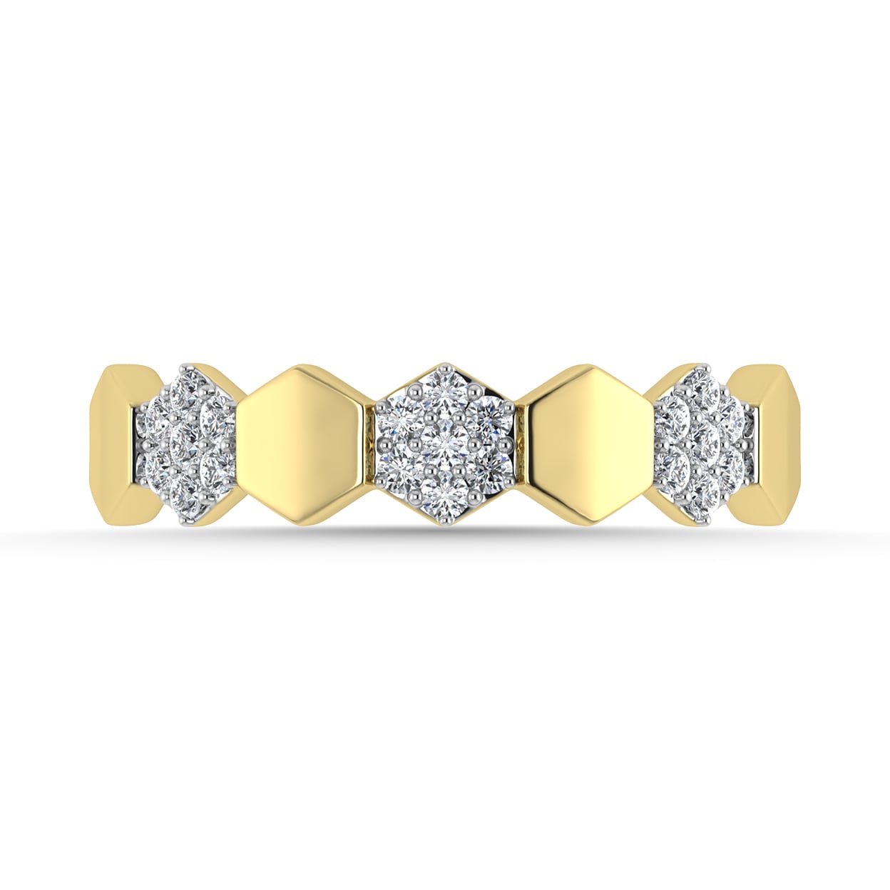 Diamond 1/6 Ct.Tw. Stack Band in 10K Yellow Gold