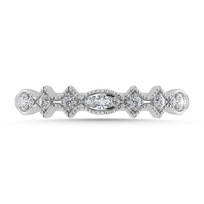 Diamond 1/5 Ct.Tw. Stack Band in 14K White Gold