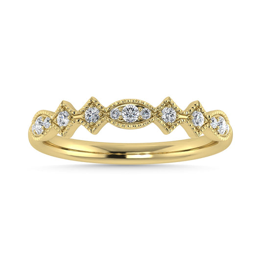 Diamond 1/5 Ct.Tw. Stack Band in 14K Yellow Gold