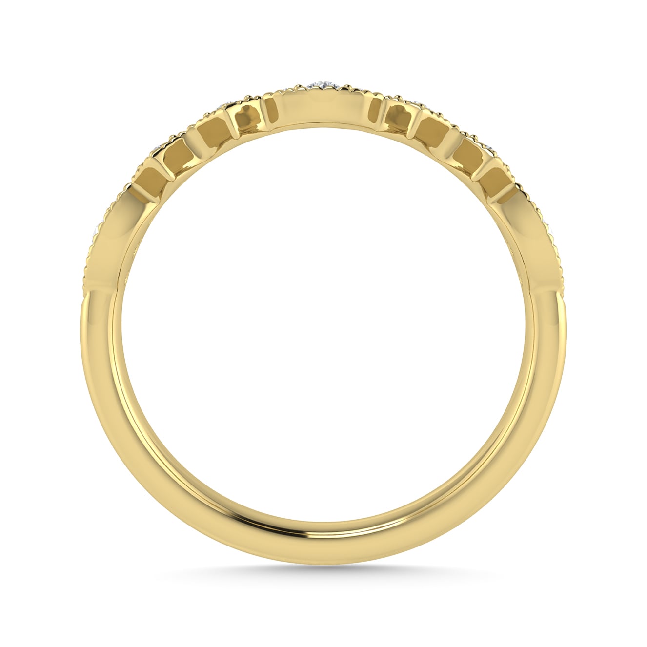 Diamond 1/5 Ct.Tw. Stack Band in 14K Yellow Gold
