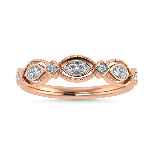 Diamond 1/6 Ct.Tw. Stack Band in 14K Rose Gold