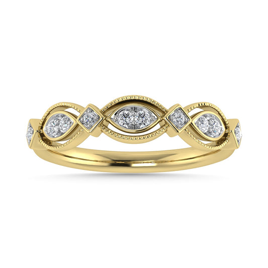 Diamond 1/6 Ct.Tw. Stack Band in 14K Yellow Gold