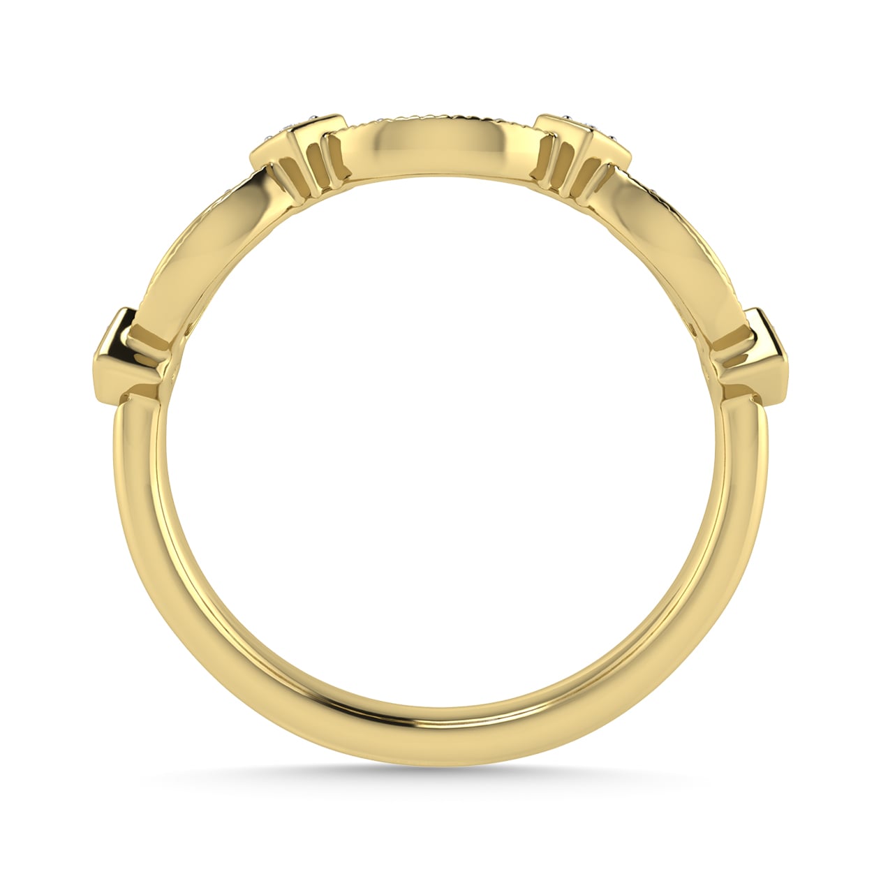 Diamond 1/6 Ct.Tw. Stack Band in 14K Yellow Gold