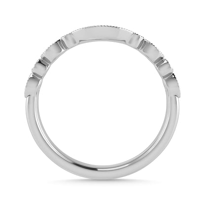 Diamond 1/10 Ct.Tw. Chevron Band in 14K White Gold