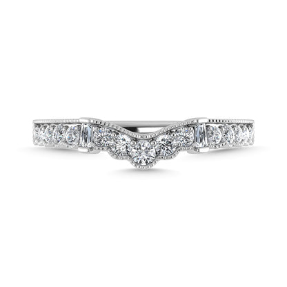 Diamond 1/3 Ct.Tw. Chevron Band in 10K White Gold