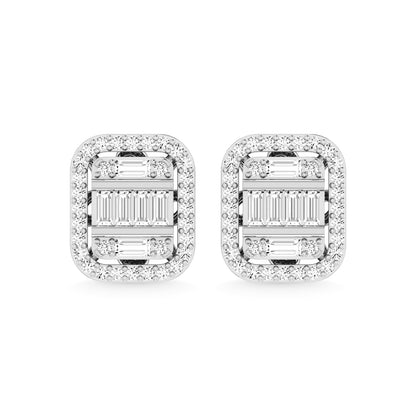 10K White Gold Diamond 1/2 Ct.Tw. Fashion Earrings