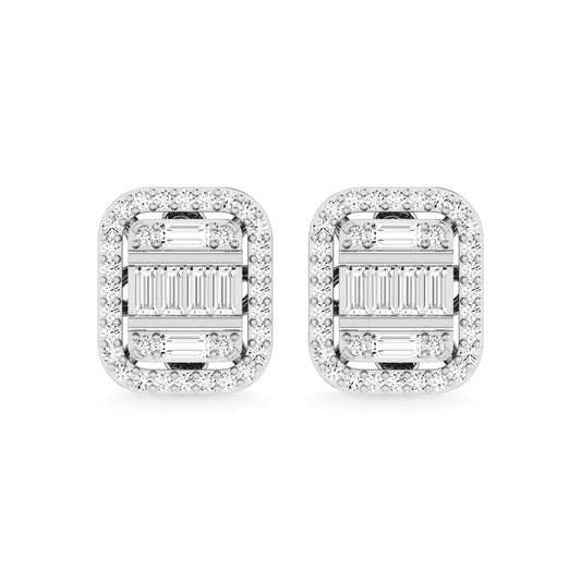 10K White Gold Diamond 1/2 Ct.Tw. Fashion Earrings