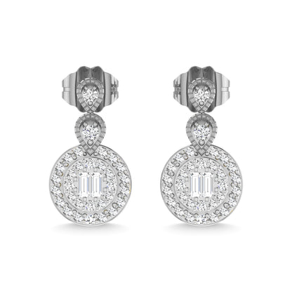 14K White Gold Diamond 1/3 Ct.Tw. Fashion Earrings
