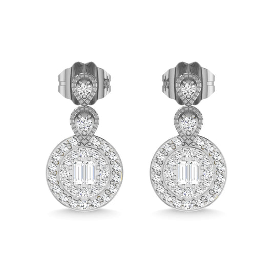 14K White Gold Diamond 1/3 Ct.Tw. Fashion Earrings