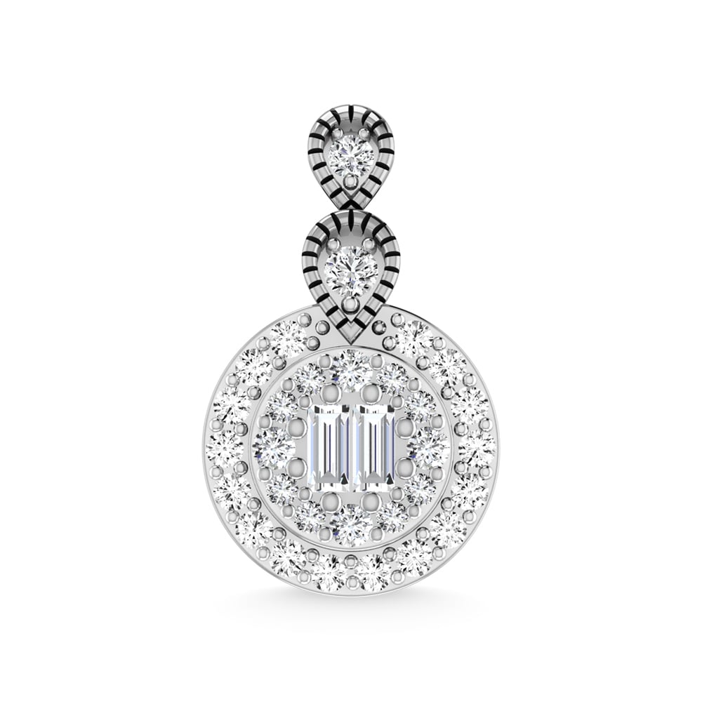 14K White Gold Diamond 1/5 Ct.Tw. Fashion Pendant