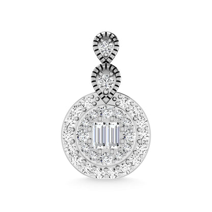 14K White Gold Diamond 1/5 Ct.Tw. Fashion Pendant
