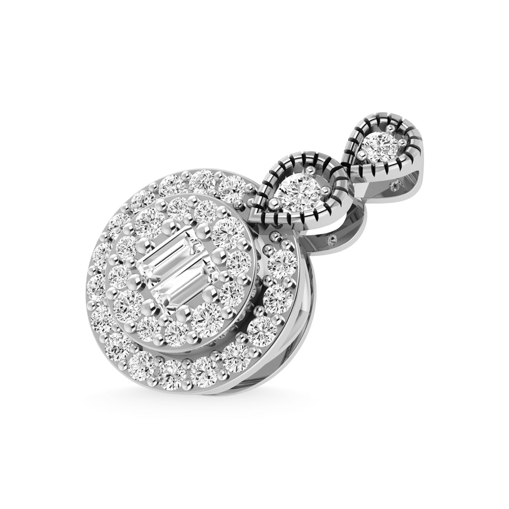 14K White Gold Diamond 1/5 Ct.Tw. Fashion Pendant