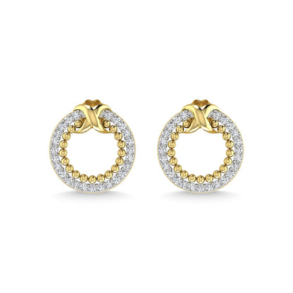 10K Yellow Gold Diamond 1/4 Ct.Tw. Fashion Earrings