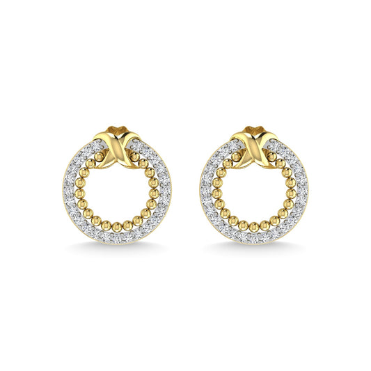 10K Yellow Gold Diamond 1/4 Ct.Tw. Fashion Earrings