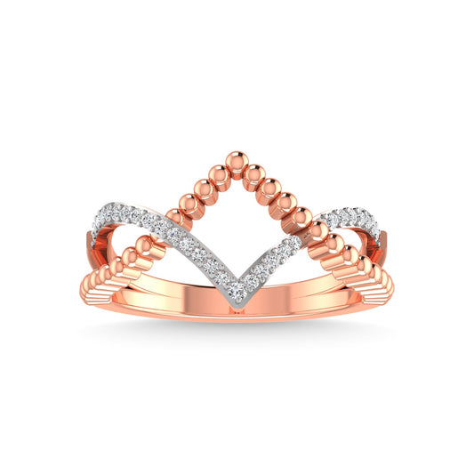 10K White Gold Diamond 1/6 Ct.Tw. Fashion Ring