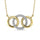 10K Yellow Gold Diamond 1/10 Ct.Tw. Interlinked Circle Fashion Necklace