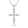 14K White Gold Diamond 1/8 Ct.Tw. Cross Pendant