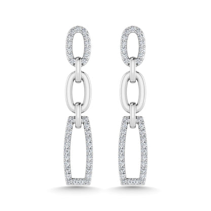14K Two Tone Diamond 1/5 Ct.Tw. Fashion Earrings