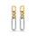 10K Two Tone Diamond 1/10 Ct.Tw. Fashion Earrings