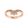 14K Rose Gold Diamond 1/20 Ct.Tw. Chevron Band