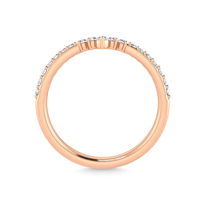 14K Rose Gold Diamond 1/5 Ct.Tw. Chevron Band