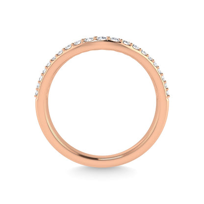 14K Rose Gold Diamond 1/5 Ct.Tw. Chevron Band