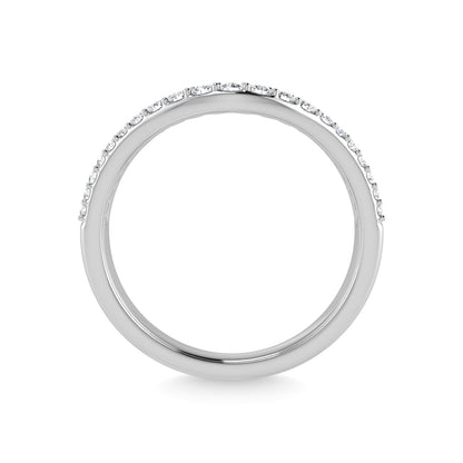 14K White Gold Diamond 1/5 Ct.Tw. Chevron Band