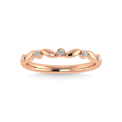 10K Rose Gold Diamond 1/20 Ct.Tw. Stackable Ring
