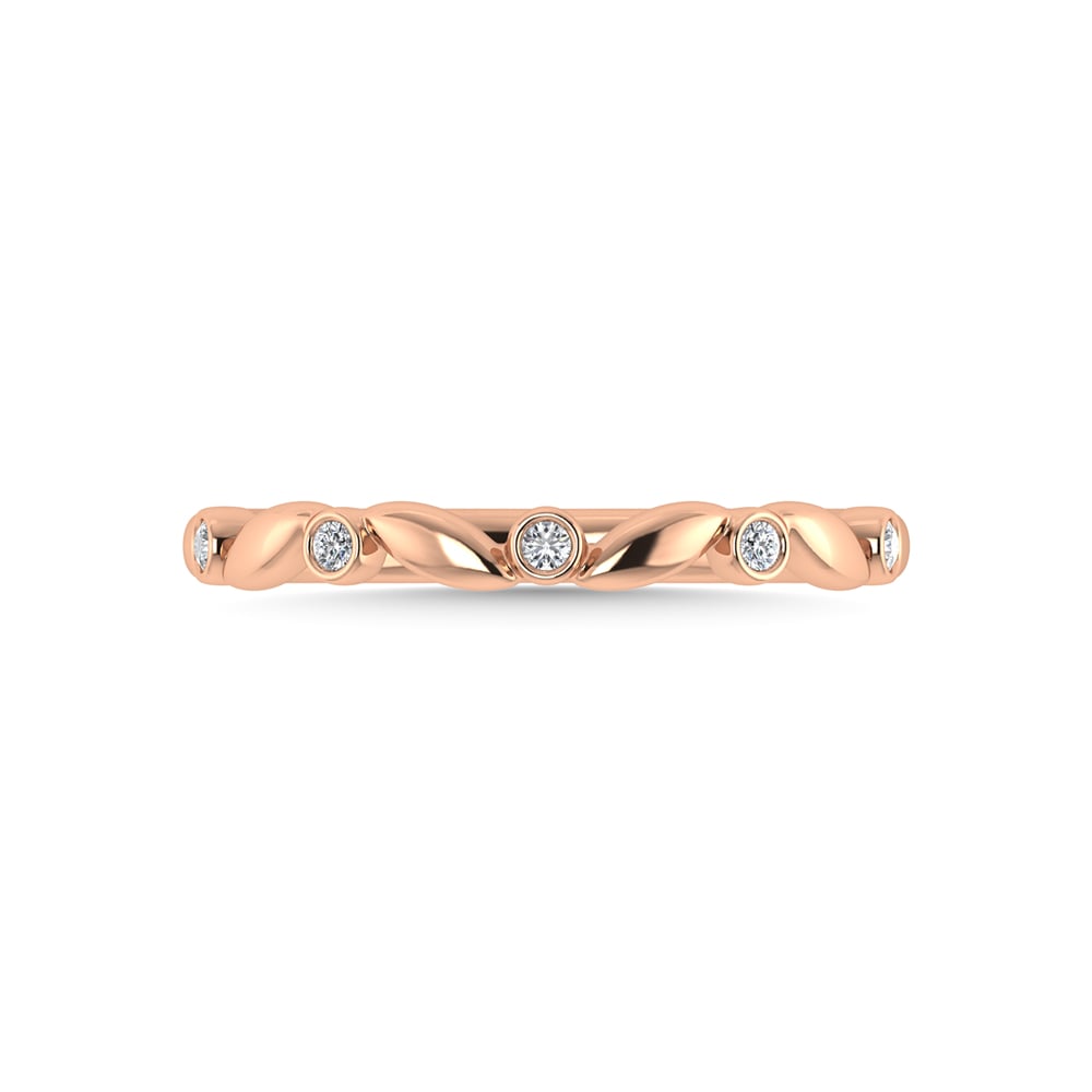 10K Rose Gold Diamond 1/20 Ct.Tw. Stackable Ring