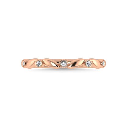 10K Rose Gold Diamond 1/20 Ct.Tw. Stackable Ring
