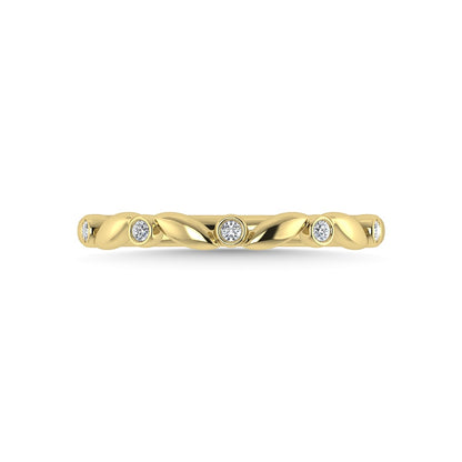 10K Yellow Gold Diamond 1/20 Ct.Tw. Stackable Ring