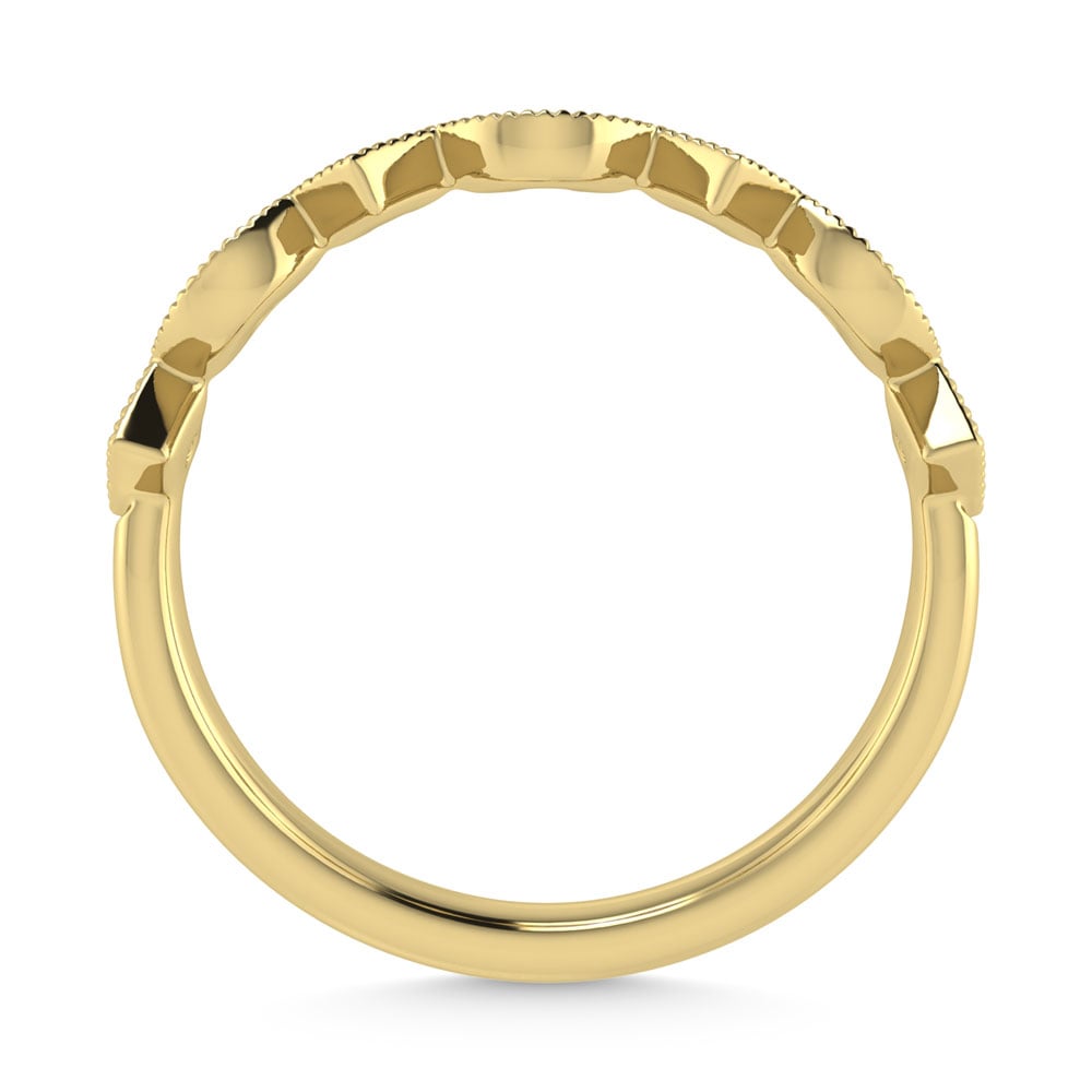 14K Yellow Gold Diamond 1/8 Ct.Tw. Stackable Band