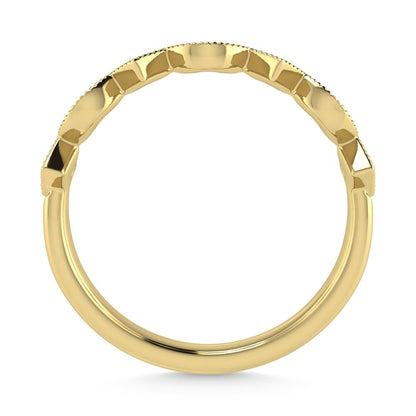 14K Yellow Gold Diamond 1/8 Ct.Tw. Stackable Band