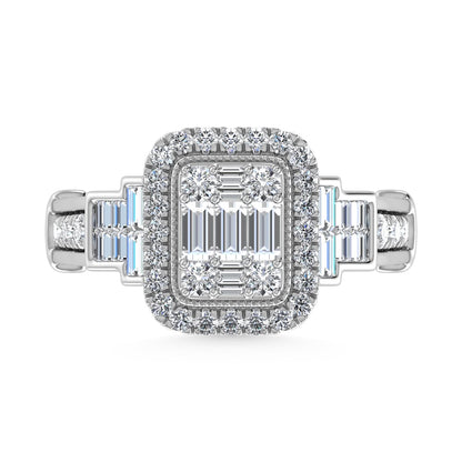 14K White Gold Diamond 1 Ct.Tw. Engagement Ring