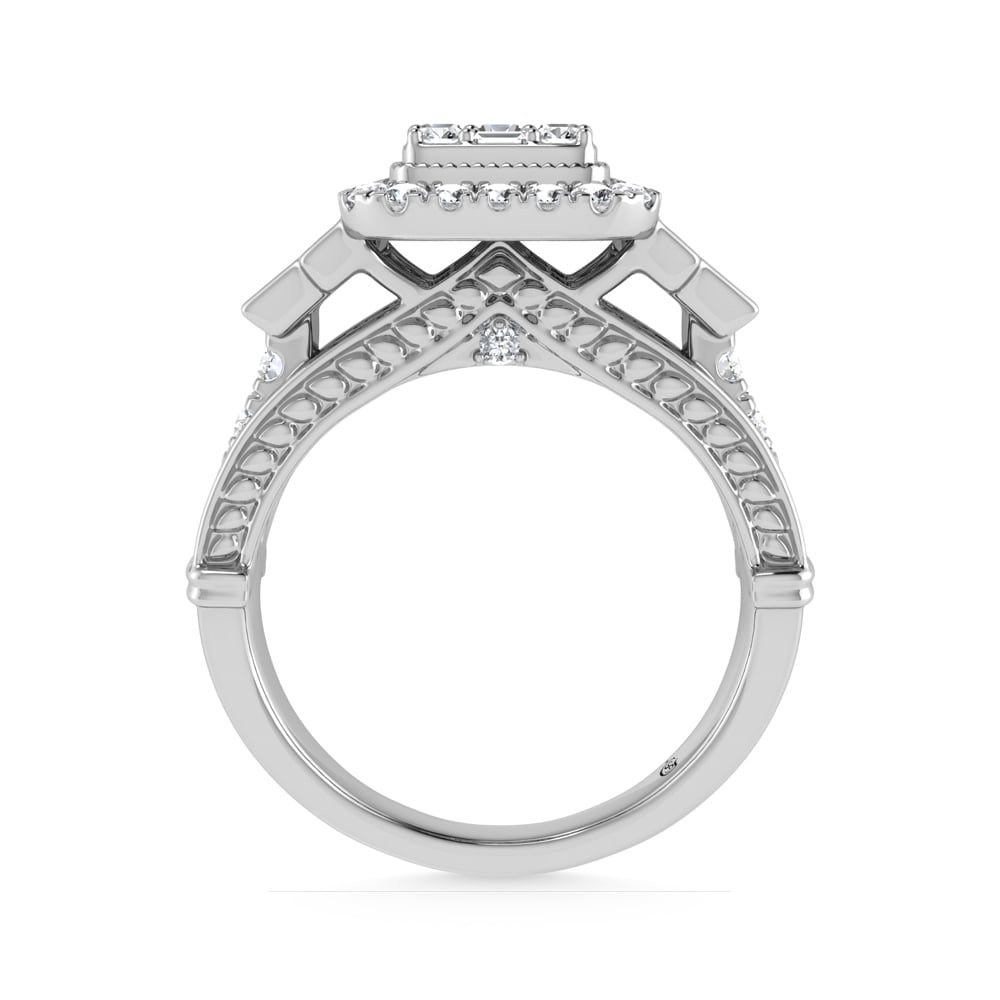 14K White Gold Diamond 1 Ct.Tw. Engagement Ring