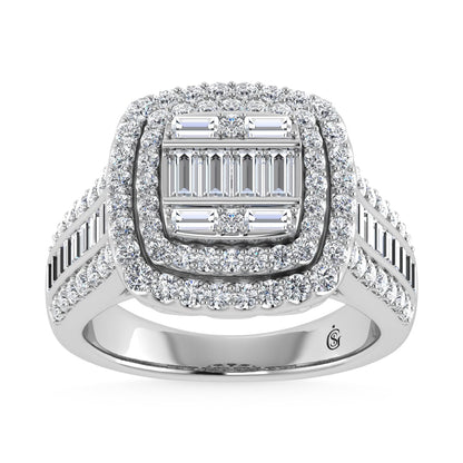 14K White Gold Diamond 1 3/8 Ct.Tw. Engagement Ring